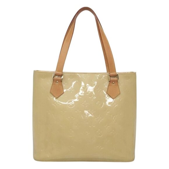 LOUIS VUITTON Monogram Vernis Houston Hand Bag Beige - Picture 2 of 16